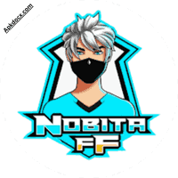VIP Nobita FF Injector logo with a masked character, silver hair, and bold Nobita FF text.