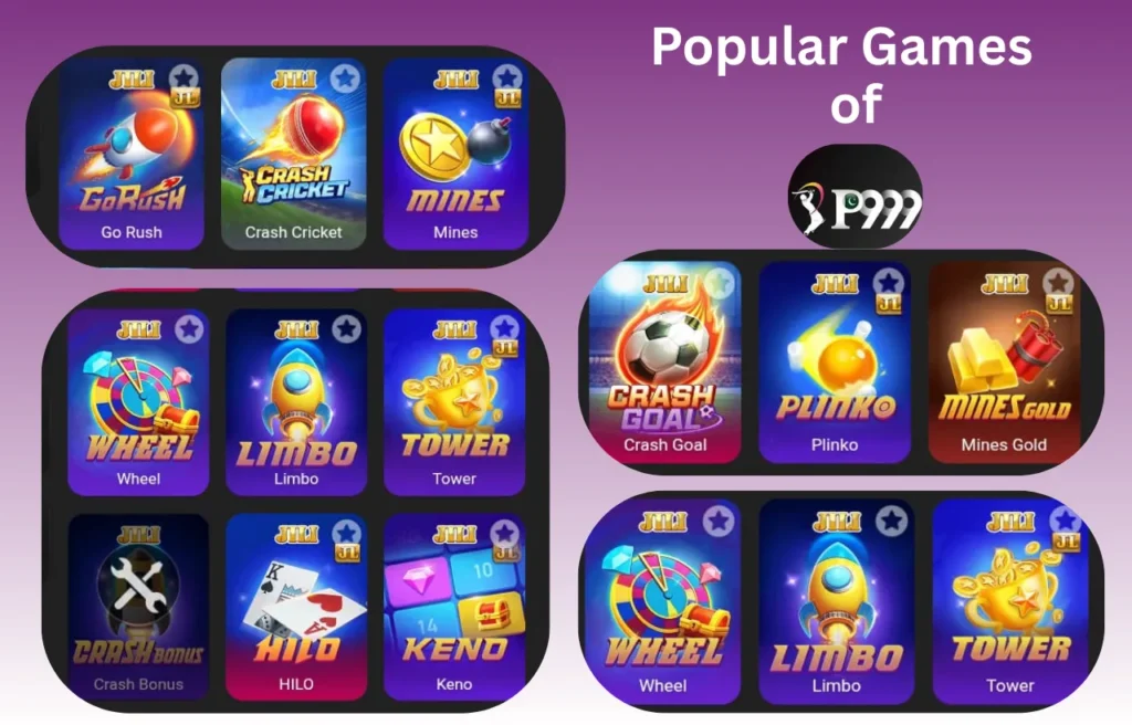 Popular games of p999 game